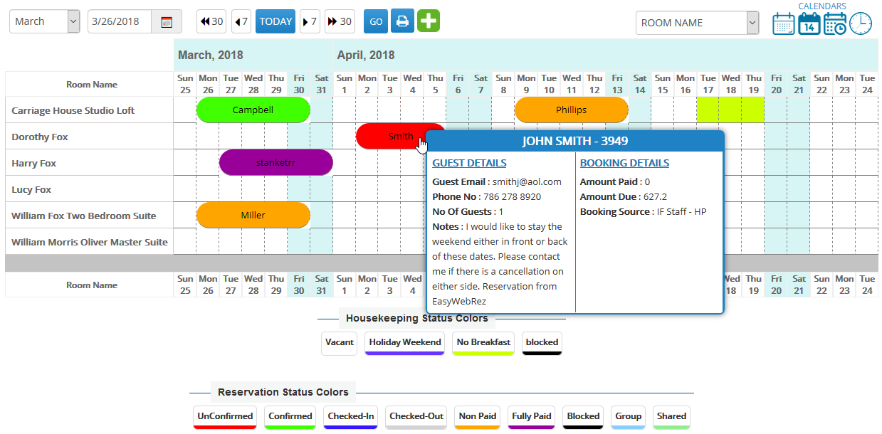 Bed And Breakfast Management & Reservation Software